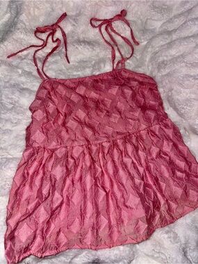 Vero Moda Ruched Tank Top | Size M | Dusty Mauve | Good Condition